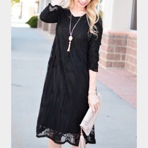 NEW Orange Creek Black Lace Dress